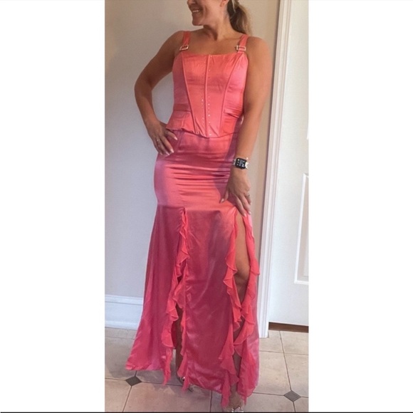 Jovani Corset Pink Skirt Set - Picture 5 of 6